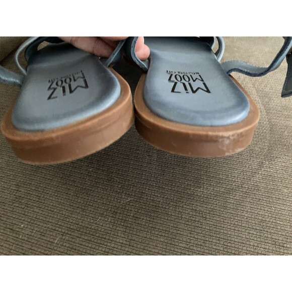 Miz Mooz Leather ‘Fallyn’ Sandals 41 or 10 Blue Folded Strap Boho Summer Beach - Picture 7 of 13